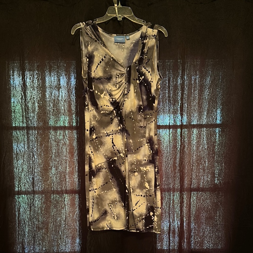 Simply Vera Vera Wang Sleeveless Dress - Black and Cream